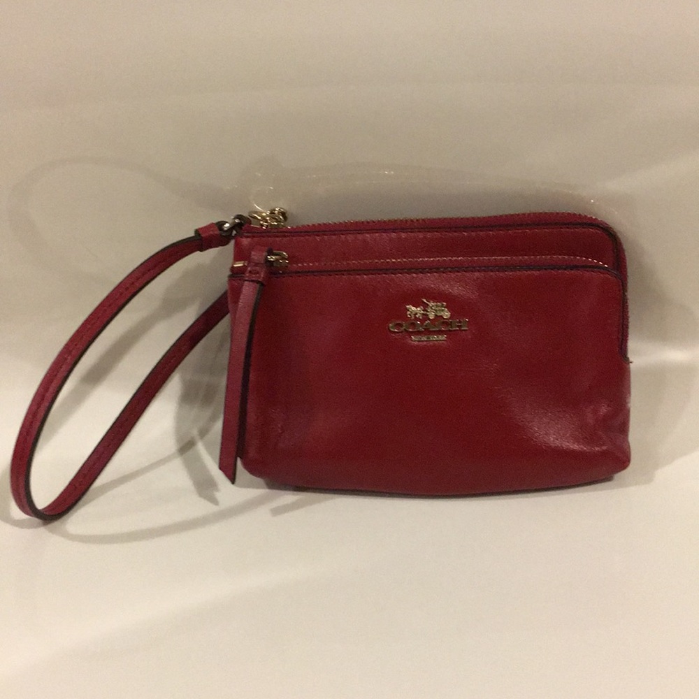 Red Coach wristlet